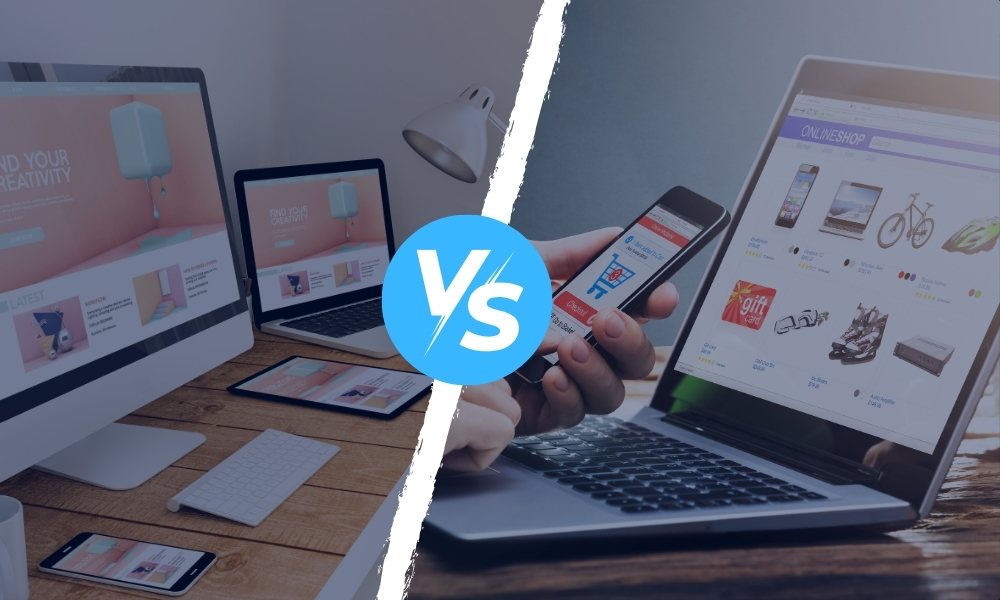 Site vitrine vs e-commerce